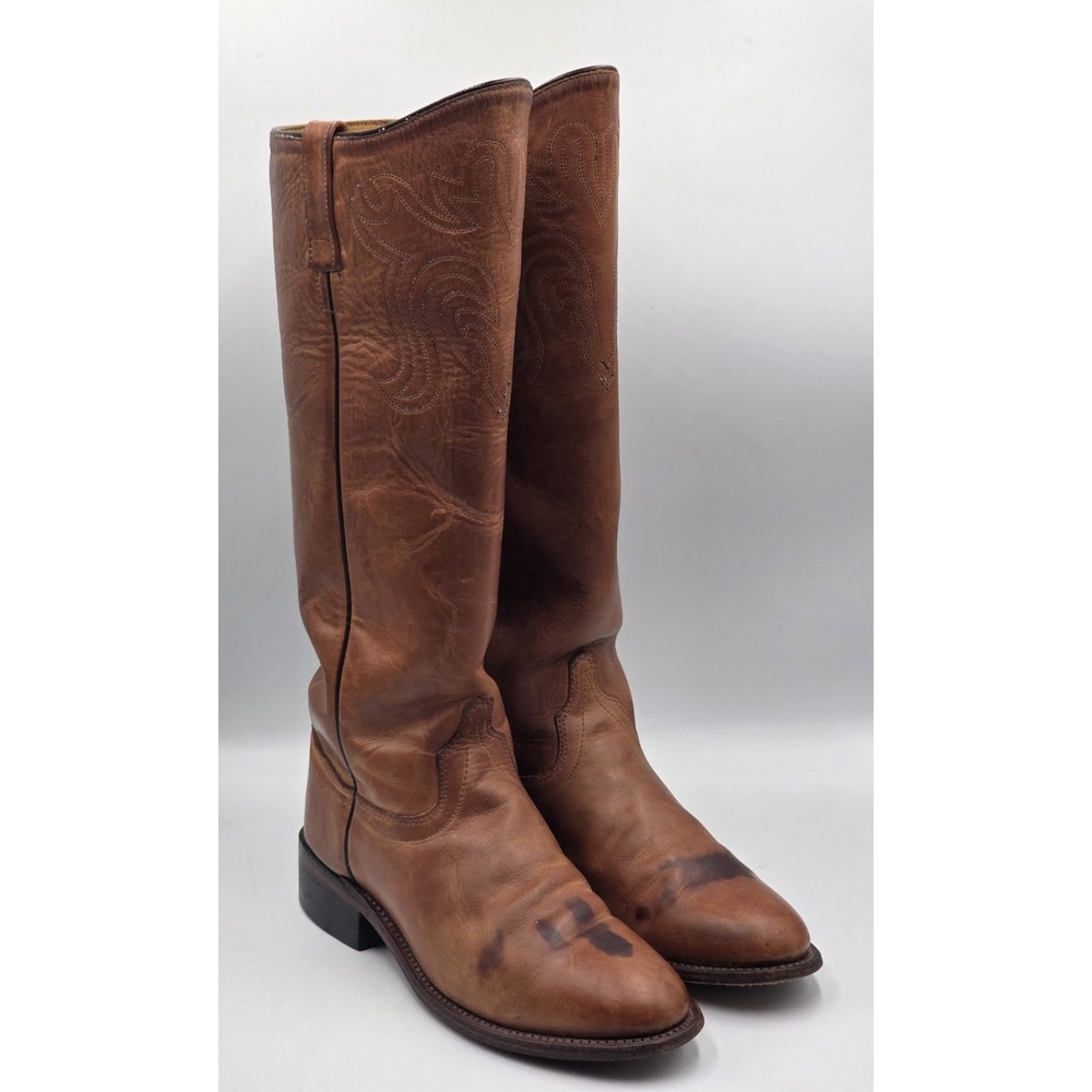 Old West LB 1623 Womens 6.5 Brown Distressed Leather Western Cowboy Boots India